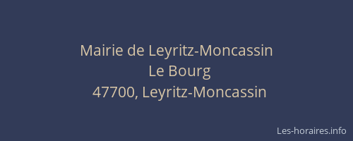 Mairie de Leyritz-Moncassin
