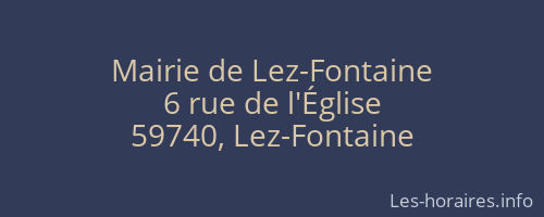Mairie de Lez-Fontaine
