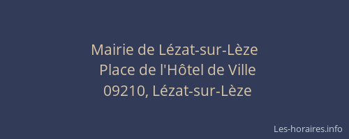 Mairie de Lézat-sur-Lèze