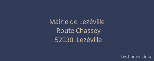 Mairie de Lez&eacute;ville