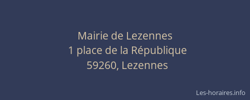 Mairie de Lezennes