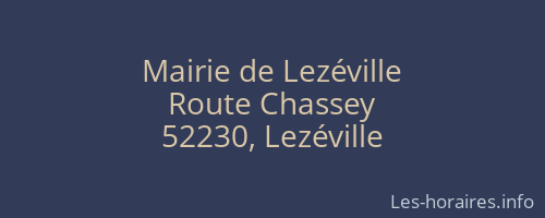 Mairie de Lezéville