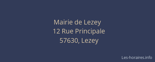 Mairie de Lezey