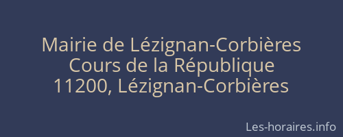 Mairie de Lézignan-Corbières