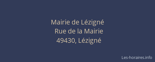 Mairie de Lézigné
