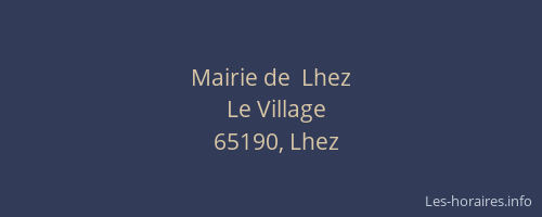 Mairie de  Lhez