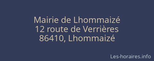 Mairie de Lhommaizé