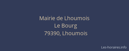 Mairie de Lhoumois