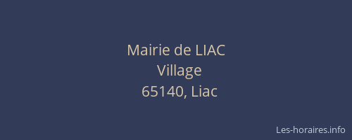 Mairie de LIAC