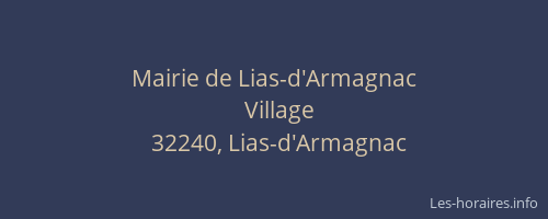 Mairie de Lias-d'Armagnac
