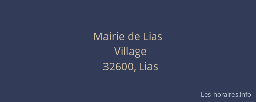 Mairie de Lias
