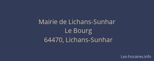 Mairie de Lichans-Sunhar