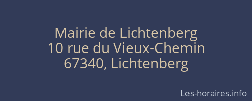 Mairie de Lichtenberg