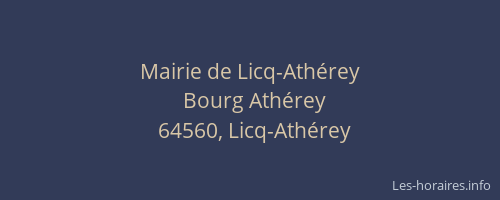 Mairie de Licq-Athérey