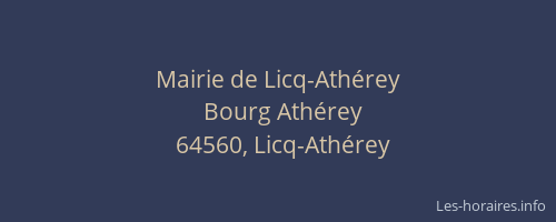 Mairie de Licq-Ath&eacute;rey