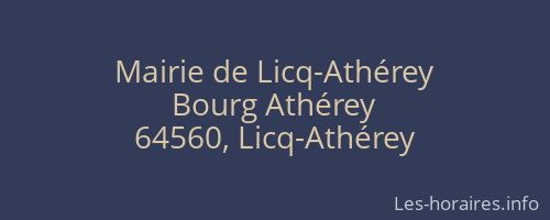Mairie de Licq-Athérey