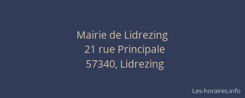 Mairie de Lidrezing