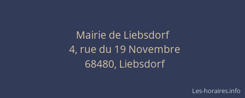 Mairie de Liebsdorf