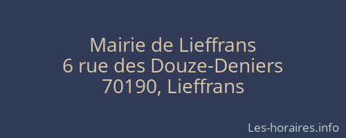 Mairie de Lieffrans