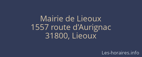 Mairie de Lieoux