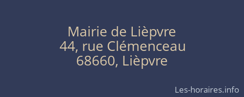 Mairie de Lièpvre
