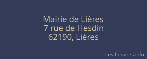 Mairie de Lières