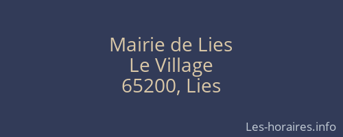 Mairie de Lies
