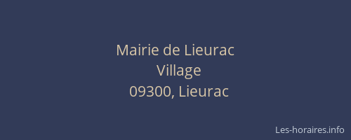Mairie de Lieurac