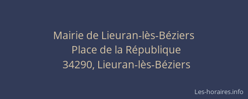 Mairie de Lieuran-lès-Béziers