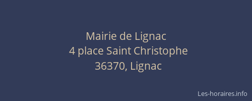 Mairie de Lignac