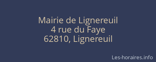 Mairie de Lignereuil