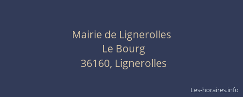 Mairie de Lignerolles