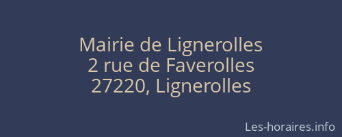 Mairie de Lignerolles