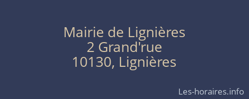 Mairie de Lignières