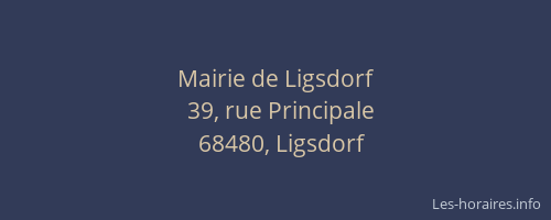 Mairie de Ligsdorf