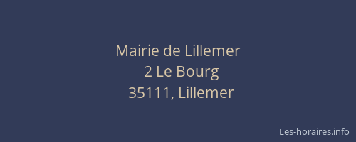 Mairie de Lillemer