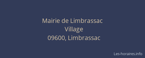 Mairie de Limbrassac