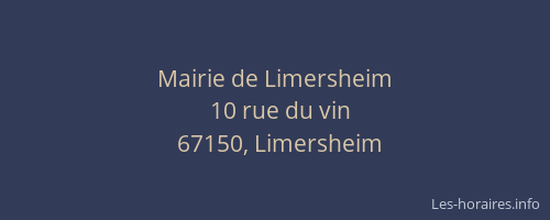 Mairie de Limersheim