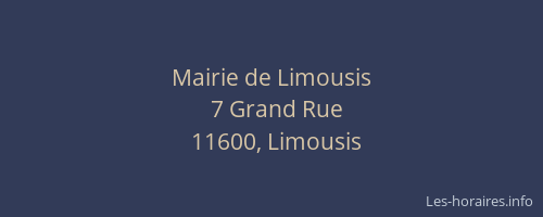 Mairie de Limousis