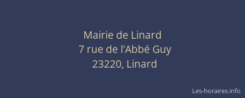 Mairie de Linard