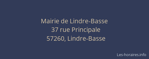 Mairie de Lindre-Basse