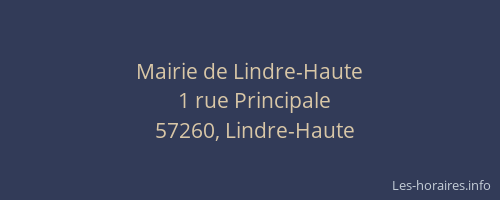 Mairie de Lindre-Haute