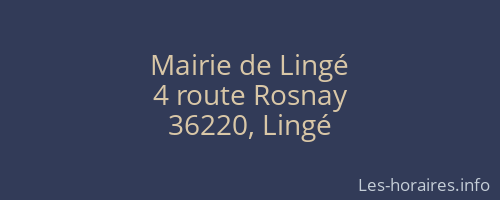 Mairie de Lingé