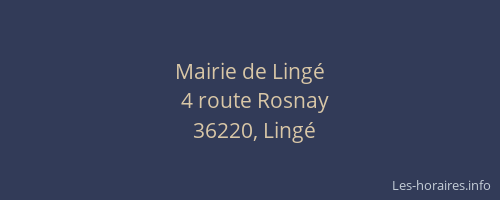 Mairie de Ling&eacute;