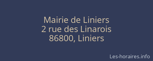Mairie de Liniers