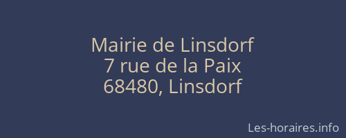 Mairie de Linsdorf