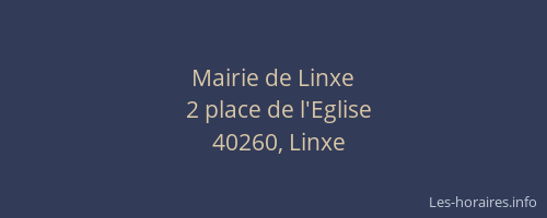 Mairie de Linxe