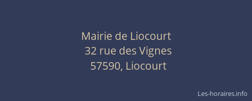 Mairie de Liocourt