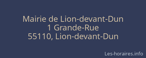 Mairie de Lion-devant-Dun