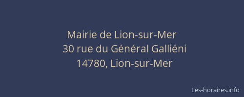 Mairie de Lion-sur-Mer